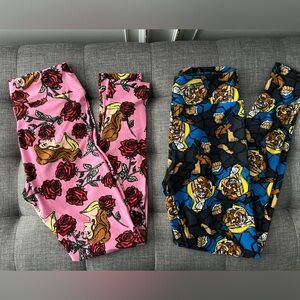 Beauty & the Beast leggings, NWOT, Lularoe